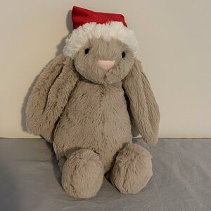 (RETIRED)-NWT Jellycat Bashful Christmas Bunny